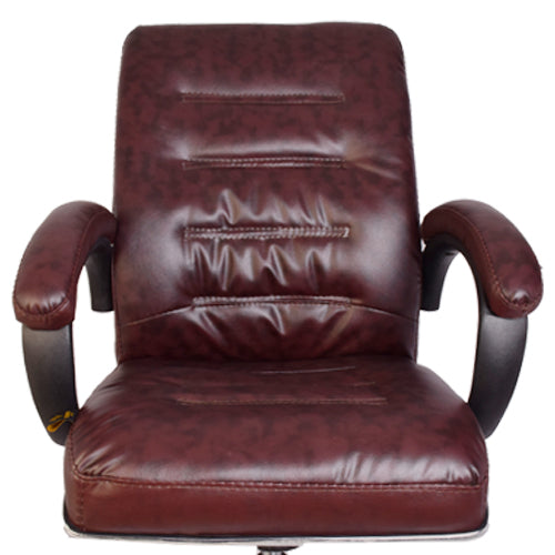 Mid-Back Office Chair with Armrest - Brown-Starry Night