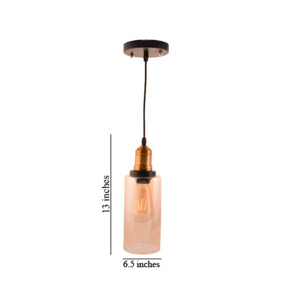 Black Top Brown Glass Pendant Light-Starry Night