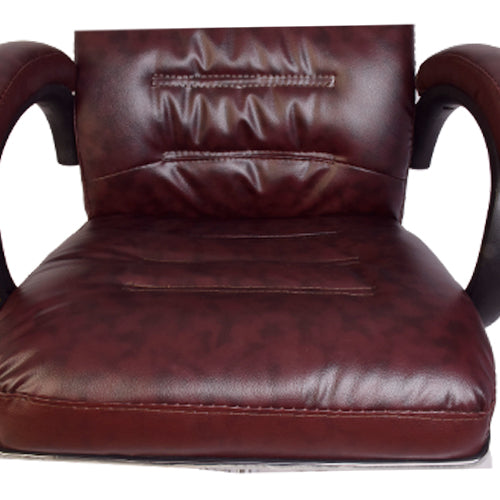 Mid-Back Office Chair with Armrest - Brown-Starry Night