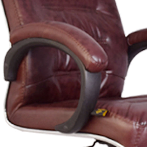 Mid-Back Office Chair with Armrest - Brown-Starry Night