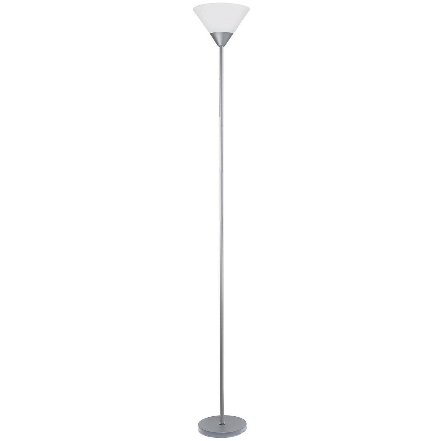 1 Light Torchiere Floor Lamp, Silver-Starry Night