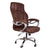 High-Back Brown Executive Swivel Chair with Design Armrest-Starry Night