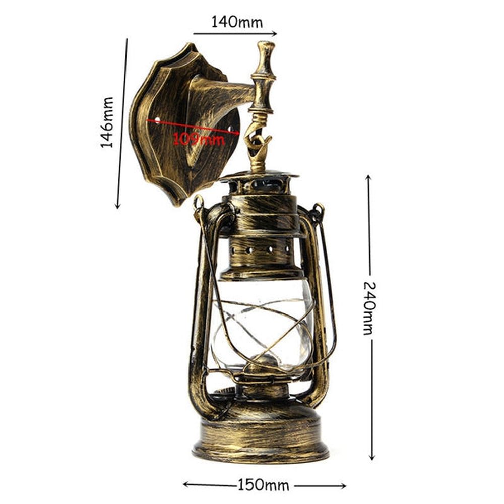 Rustic Lantern Wall Light-Starry Night