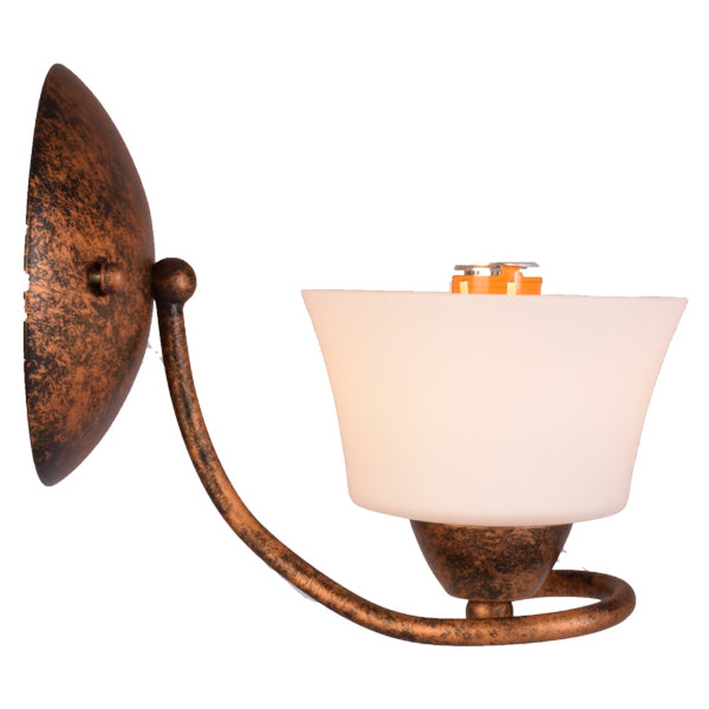 Wall Light Rustic Colour with White Glass Shade, E14-Starry Night