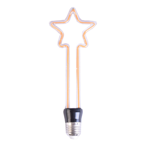 LED Filament Bulb Star Shape 6 watt Non-Dimmable (Warm White)-Starry Night