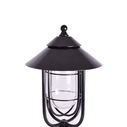 Outdoor Post Pillar Lantern Light E27, Black-Starry Night