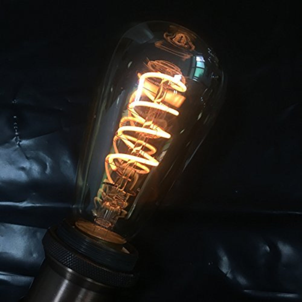Spiral LED Filament Bulb ST64 Gold Tinted Glass 4 watt-Starry Night