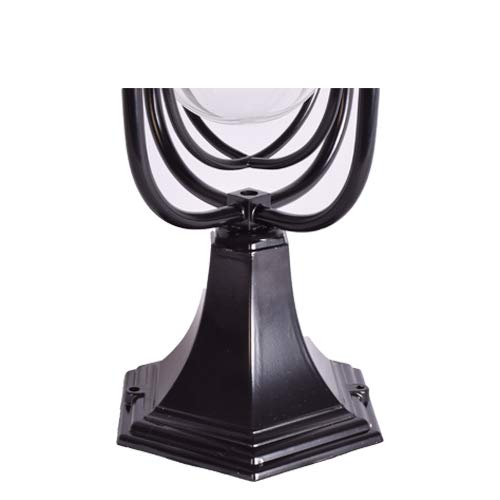 Outdoor Post Pillar Lantern Light E27, Black-Starry Night