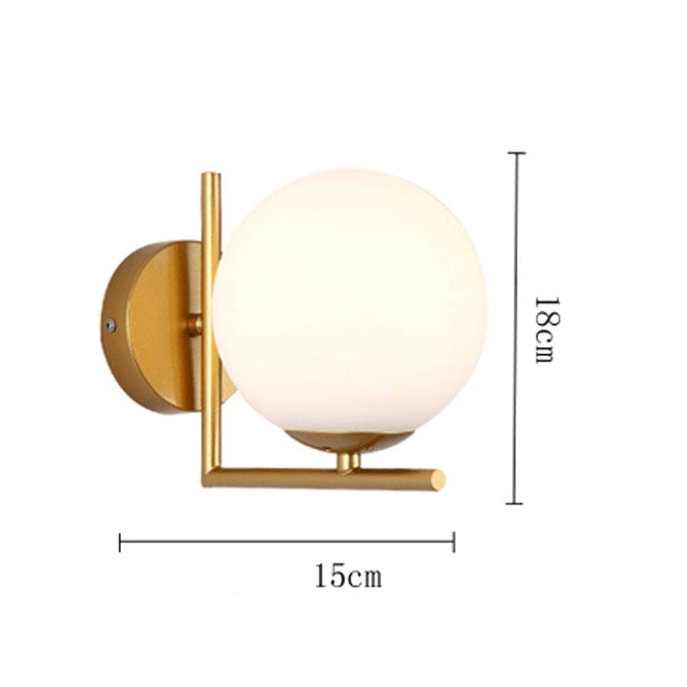 Golden Milk White Ball Wall Lamp-Starry Night