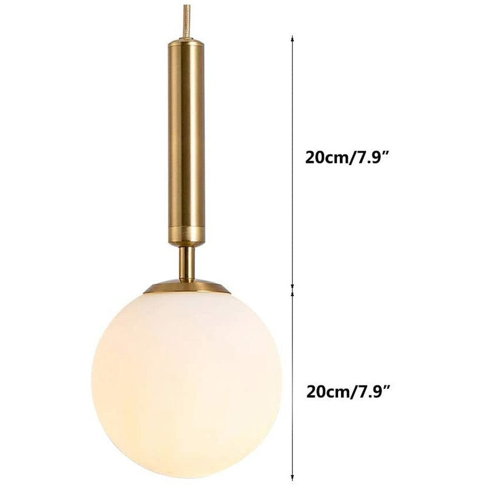 Glass Pendant Light 1-Light Metal Hanging Lamp-Starry Night