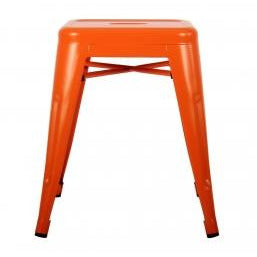 Metal Stool 45 cm, Orange-Starry Night