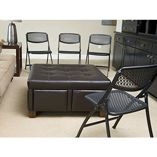 Black Mesh Folding Chair Pack of 1-Starry Night