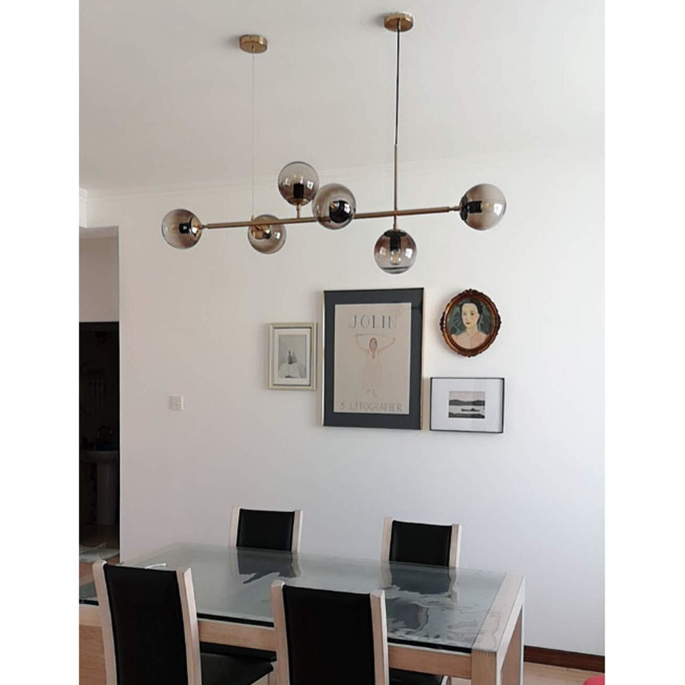 Modern Chandelier Golden 6 Light-Starry Night