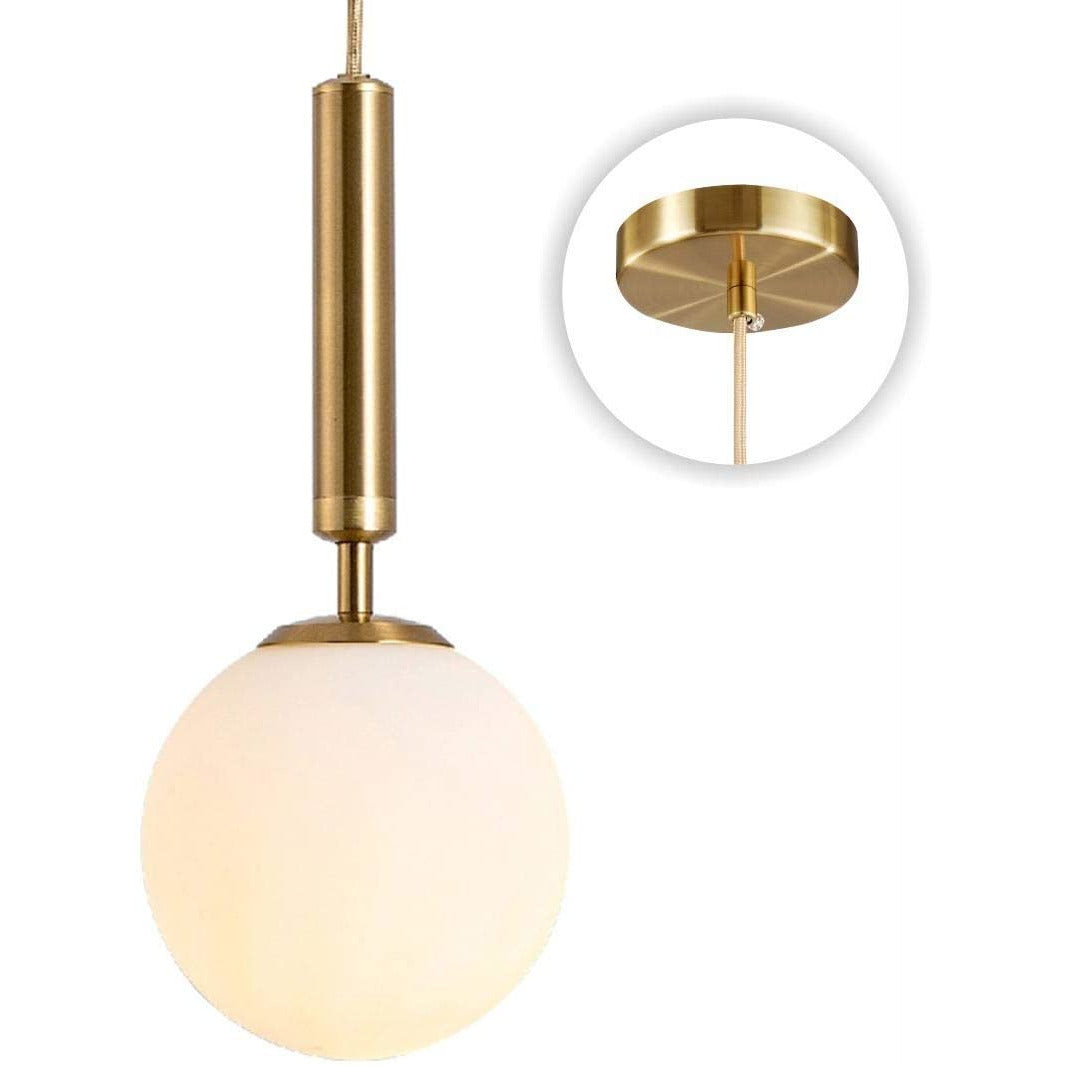 Glass Pendant Light 1-Light Metal Hanging Lamp-Starry Night