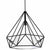 Diamond Shape Black Pendant Light with White Shade-Starry Night