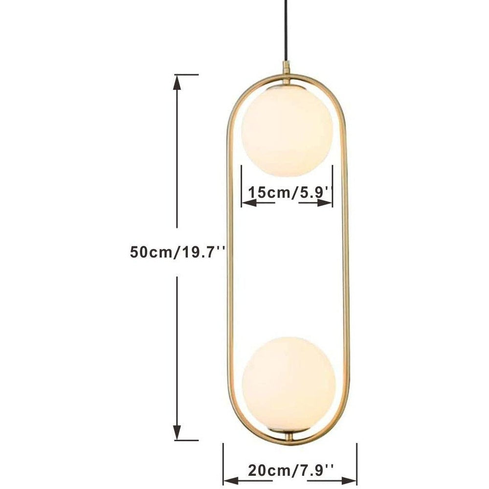 2 Light Gold Pendant Light-Starry Night