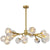 Gold Modern Crystal Sputnik Chandelier, 15 Light-Starry Night