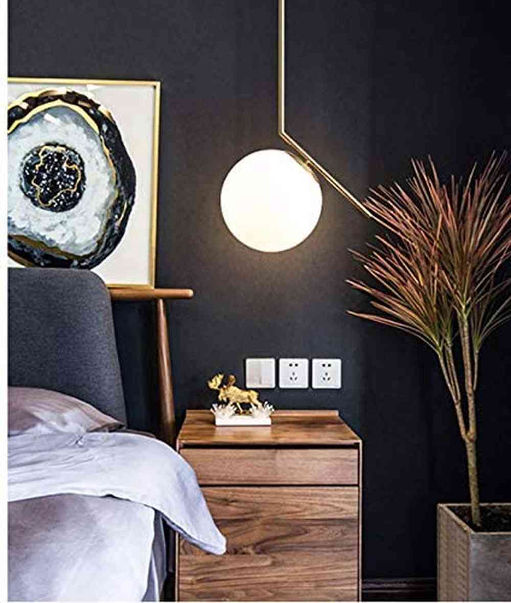 Modern 1-Light Glass Globe Pendant