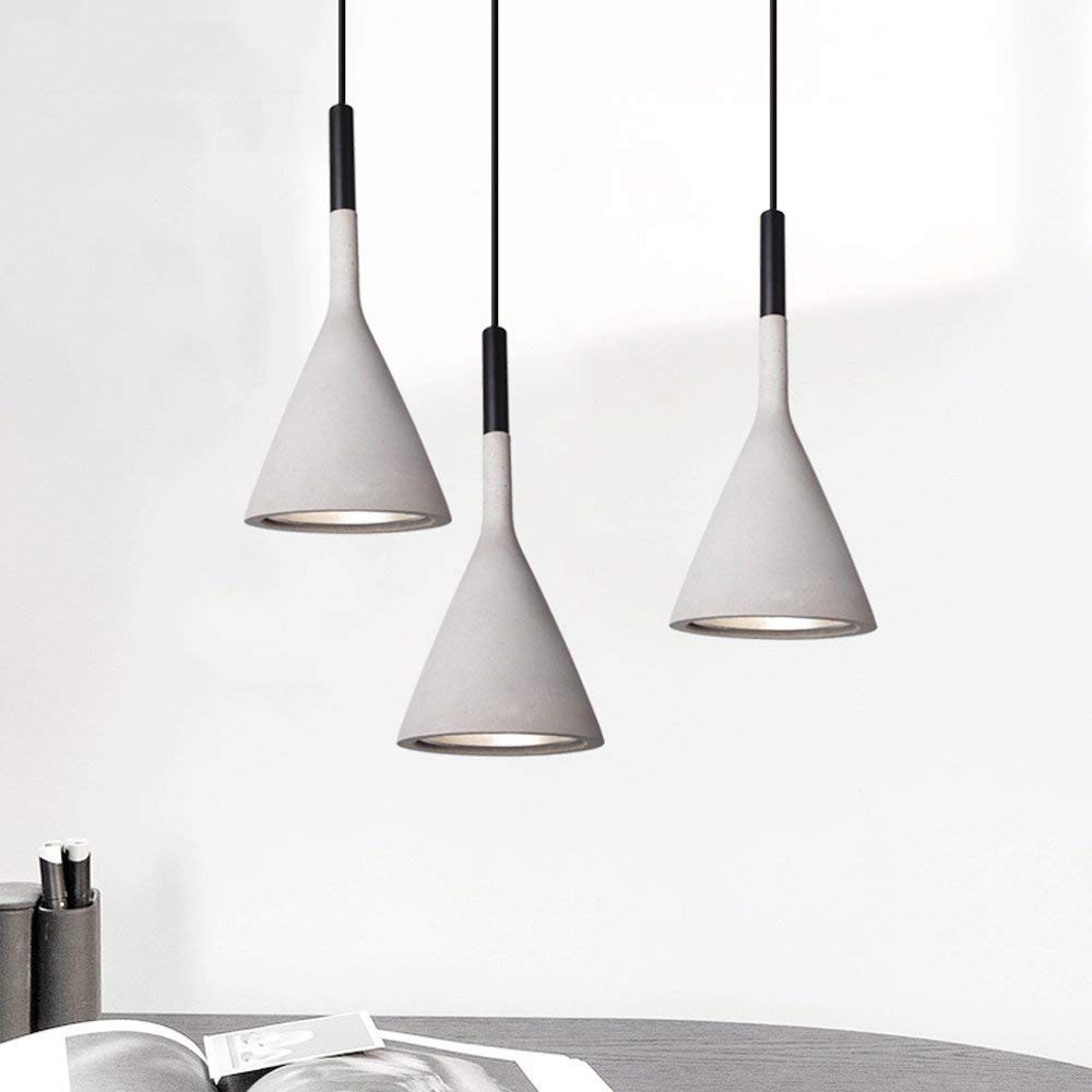 Concrete Ceiling Pendant Lamp Light of Nordic Art (Grey Color)-Starry Night