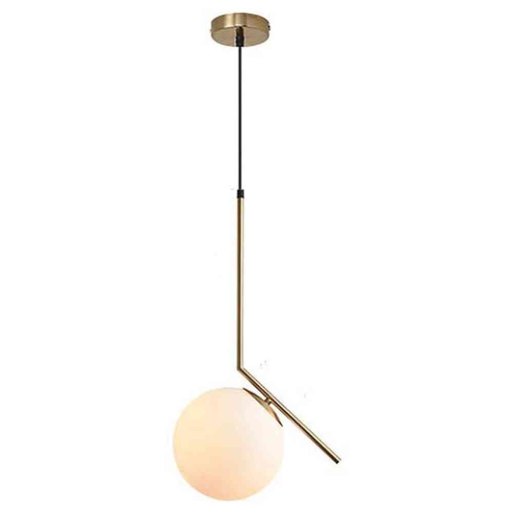 Modern 1-Light Glass Globe Pendant