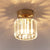 Modern Crystal Ceiling Light Fixture, Round-Starry Night