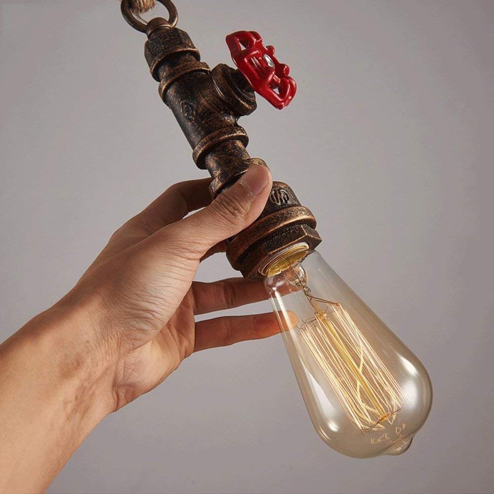 Vintage Hemp Rope E27 Pendant Light - Bronze-Starry Night