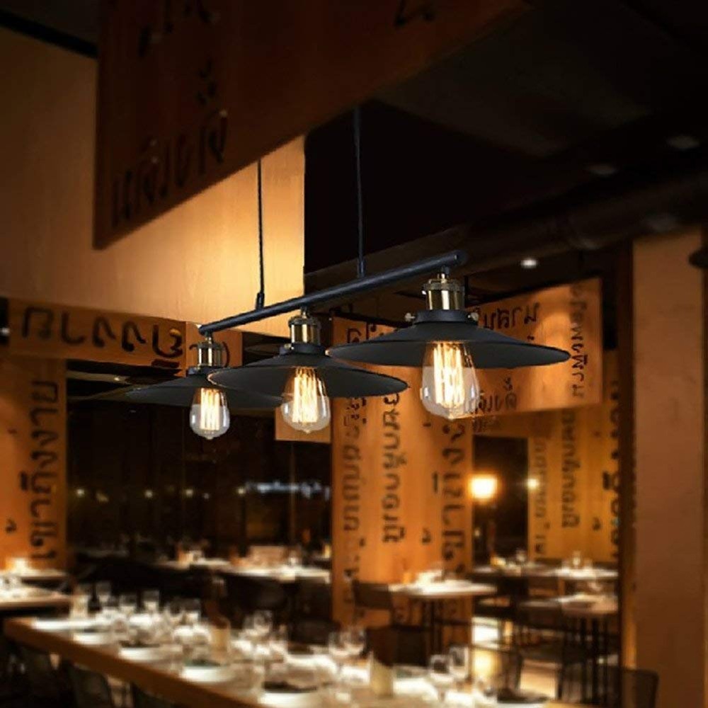 Retro Pendant Retractable Chandelier Light Adjustable Lamp 3 Head-Starry Night