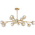 Gold Modern Crystal Sputnik Chandelier, 12 Light-Starry Night