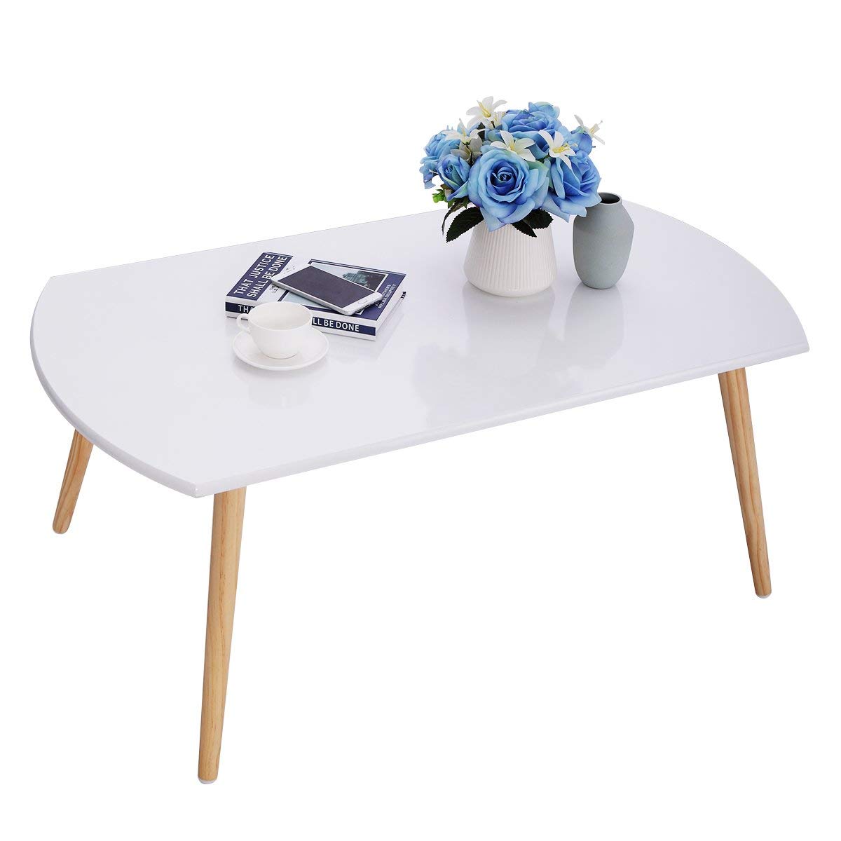 Coffee and Sofa Table with Solid Wood Legs-Starry Night