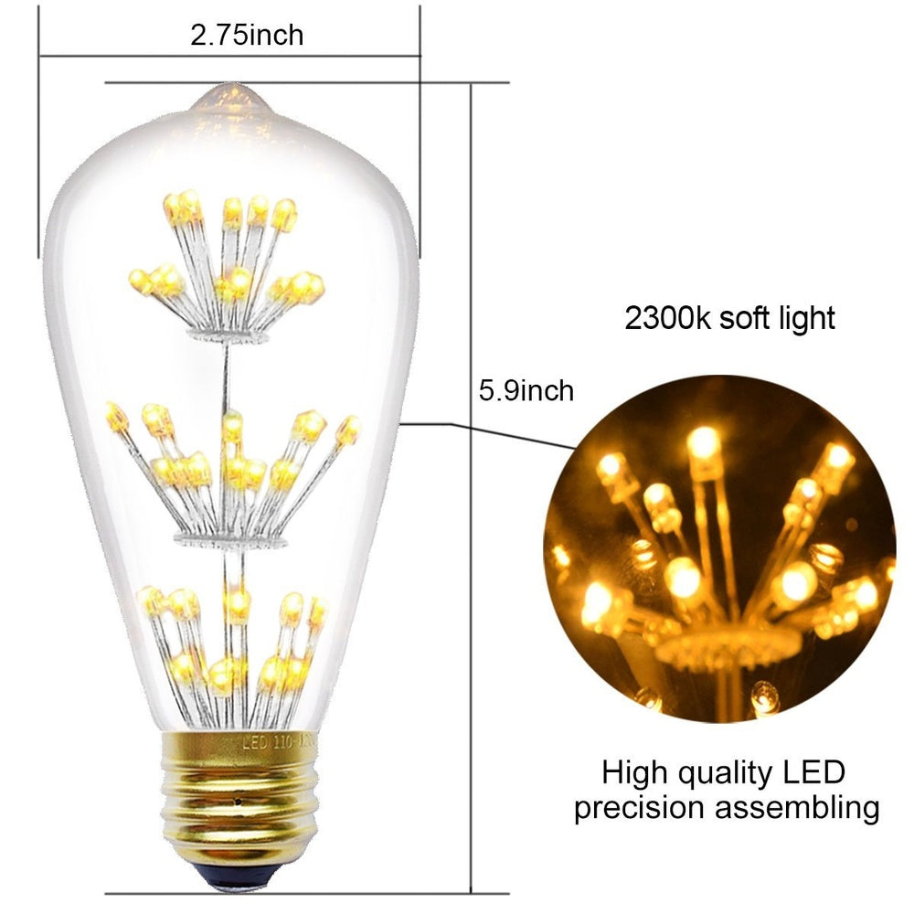 LED Warm White Decorative Edison Bulb-Starry Night