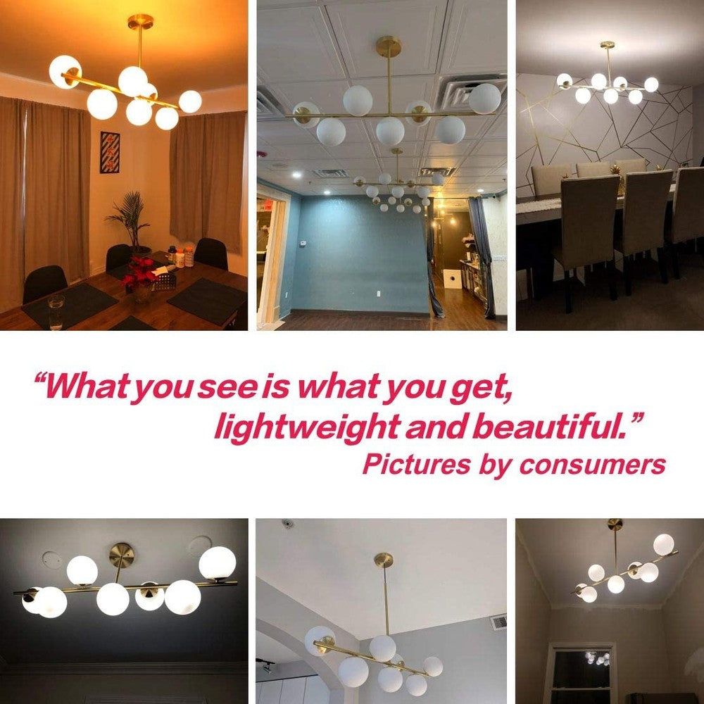 Modern Gold Chandelier Brushed Brass-Starry Night