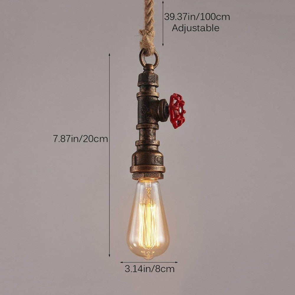 Vintage Hemp Rope E27 Pendant Light - Bronze-Starry Night