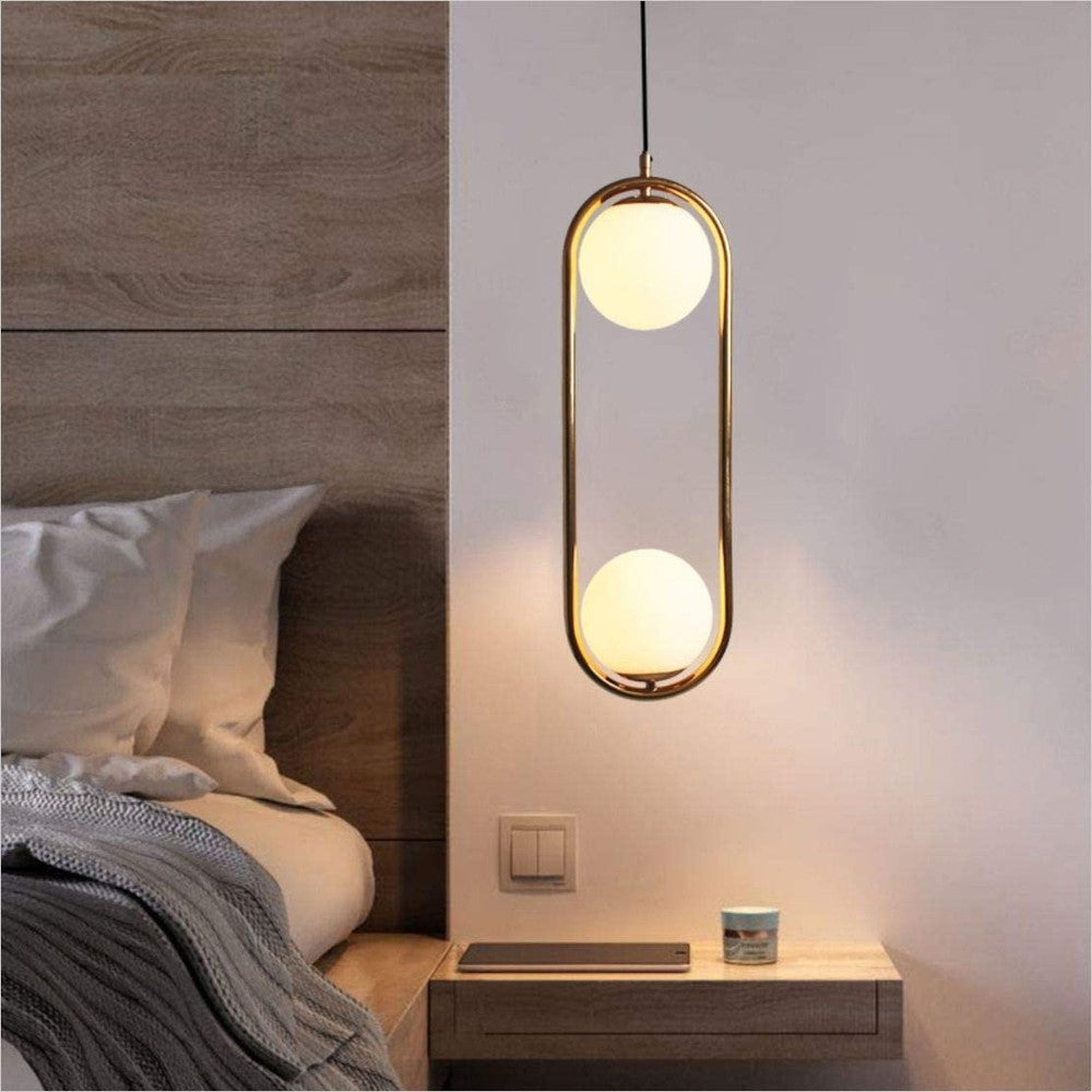 2 Light Gold Pendant Light-Starry Night