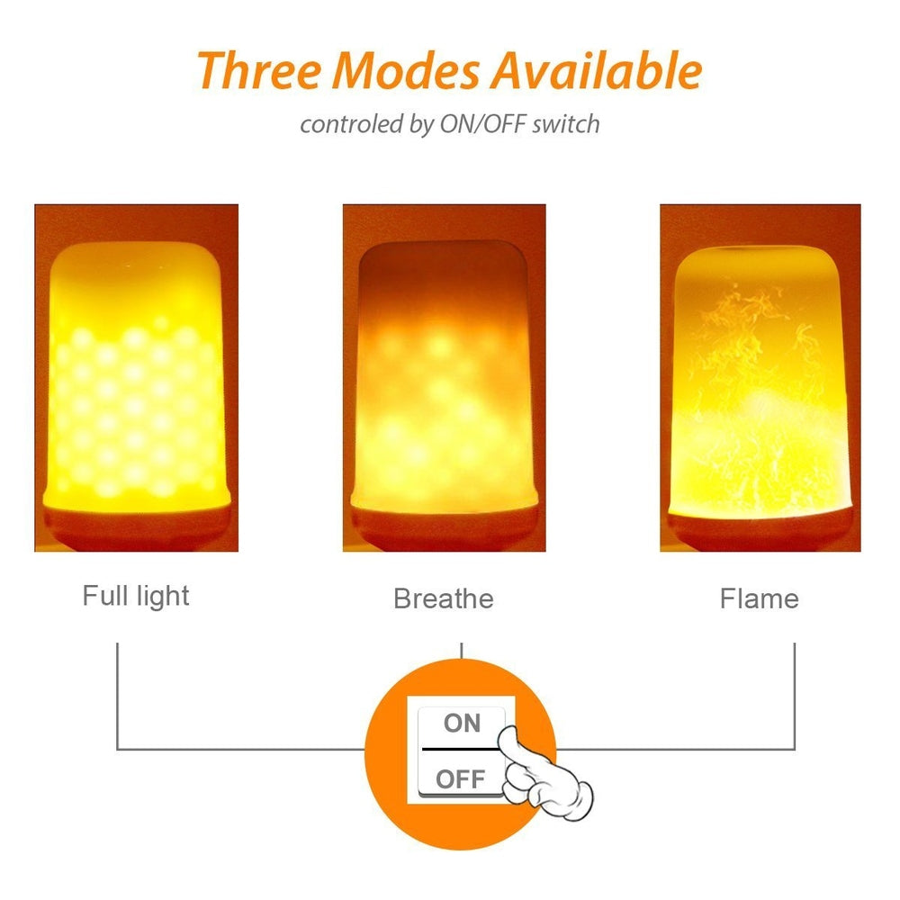 LED Flame Effect Light Bulb (Yellow, 3W, 200 lumens)-Starry Night