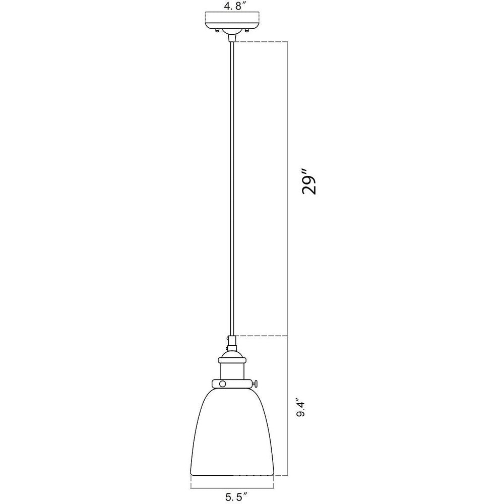 Bronze Metal Pendant Light with Glass Shade-Starry Night