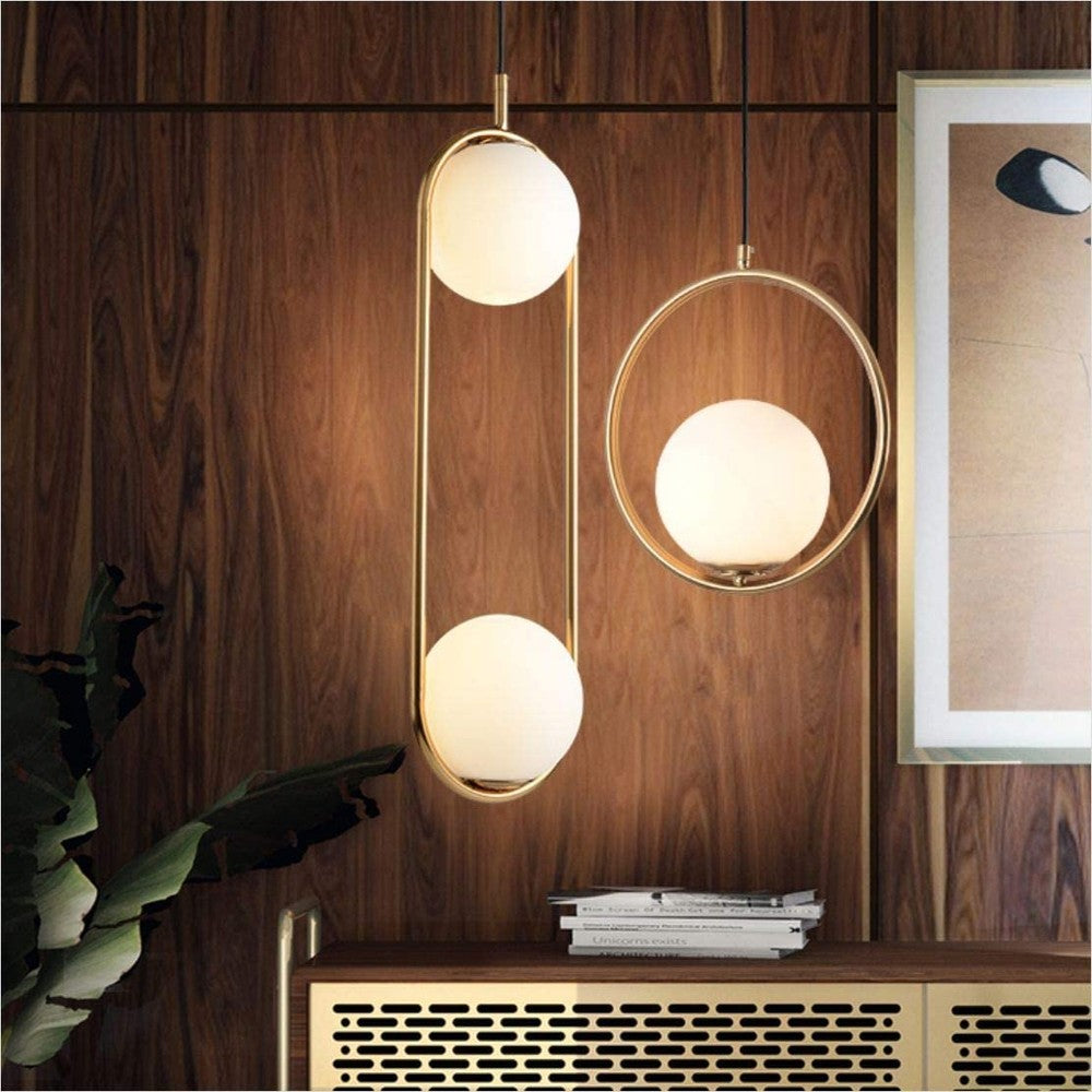 2 Light Gold Pendant Light-Starry Night