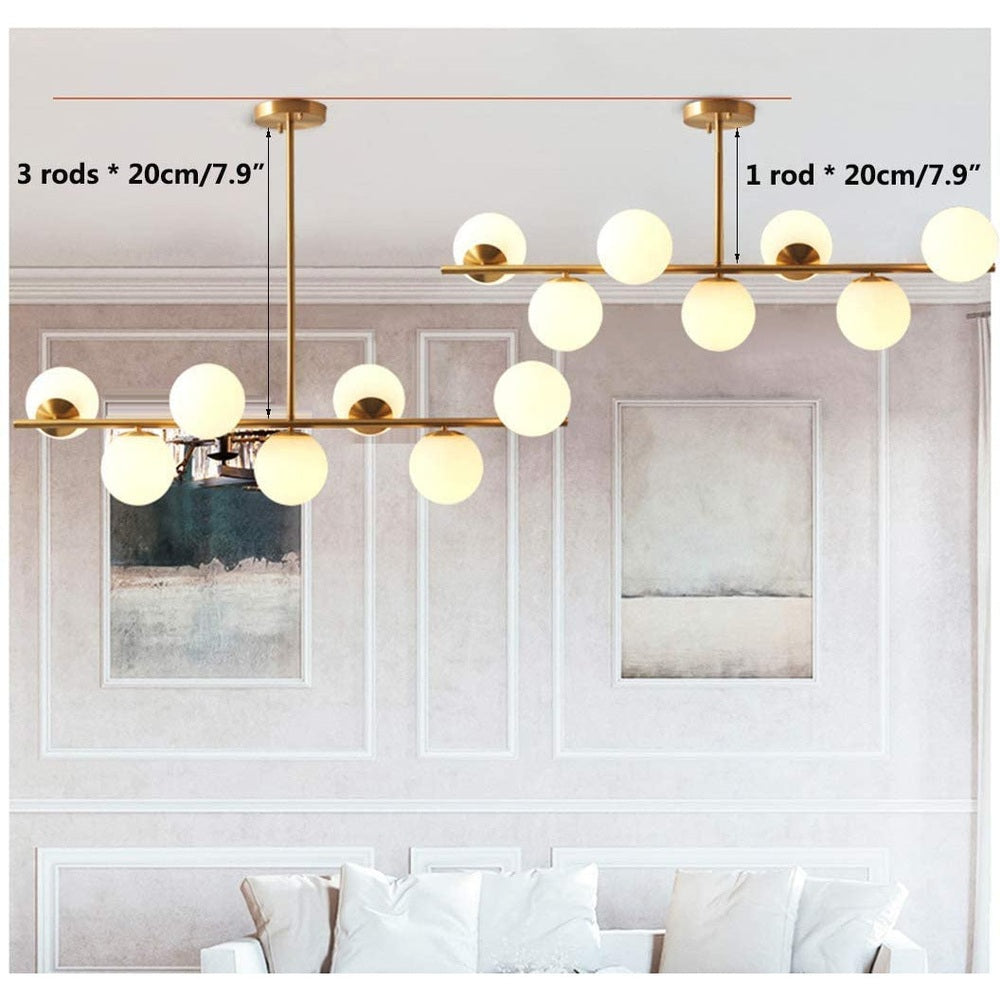 Modern Gold Chandelier Brushed Brass-Starry Night