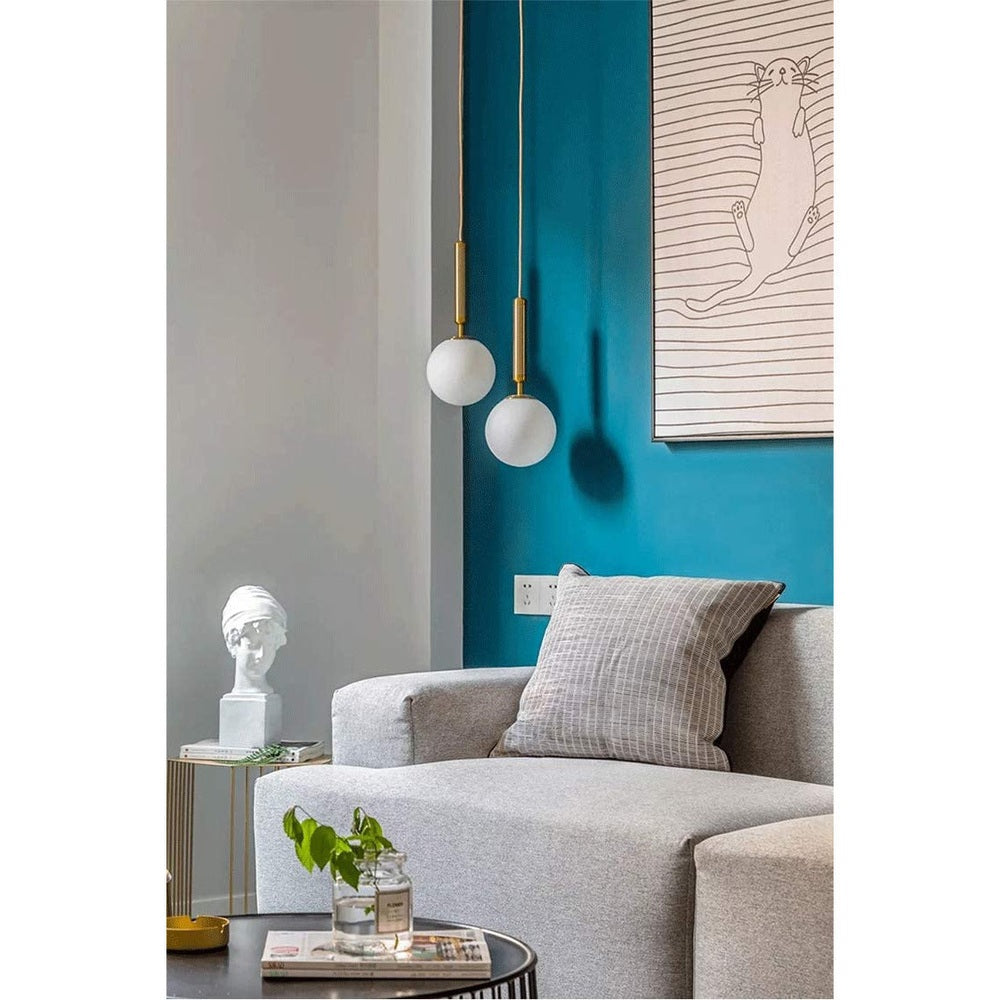 Glass Pendant Light 1-Light Metal Hanging Lamp-Starry Night