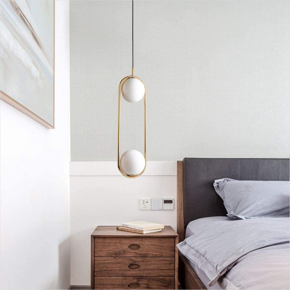 2 Light Gold Pendant Light-Starry Night