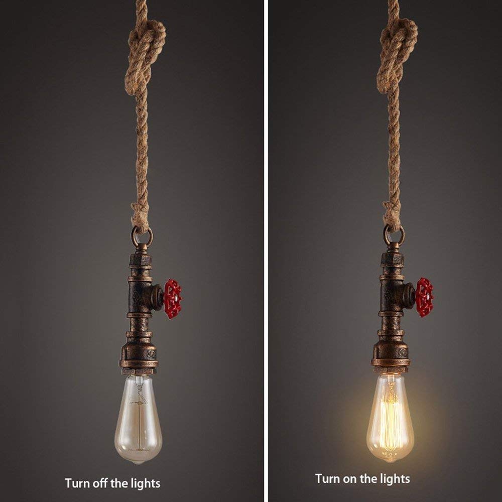 Vintage Hemp Rope E27 Pendant Light - Bronze-Starry Night