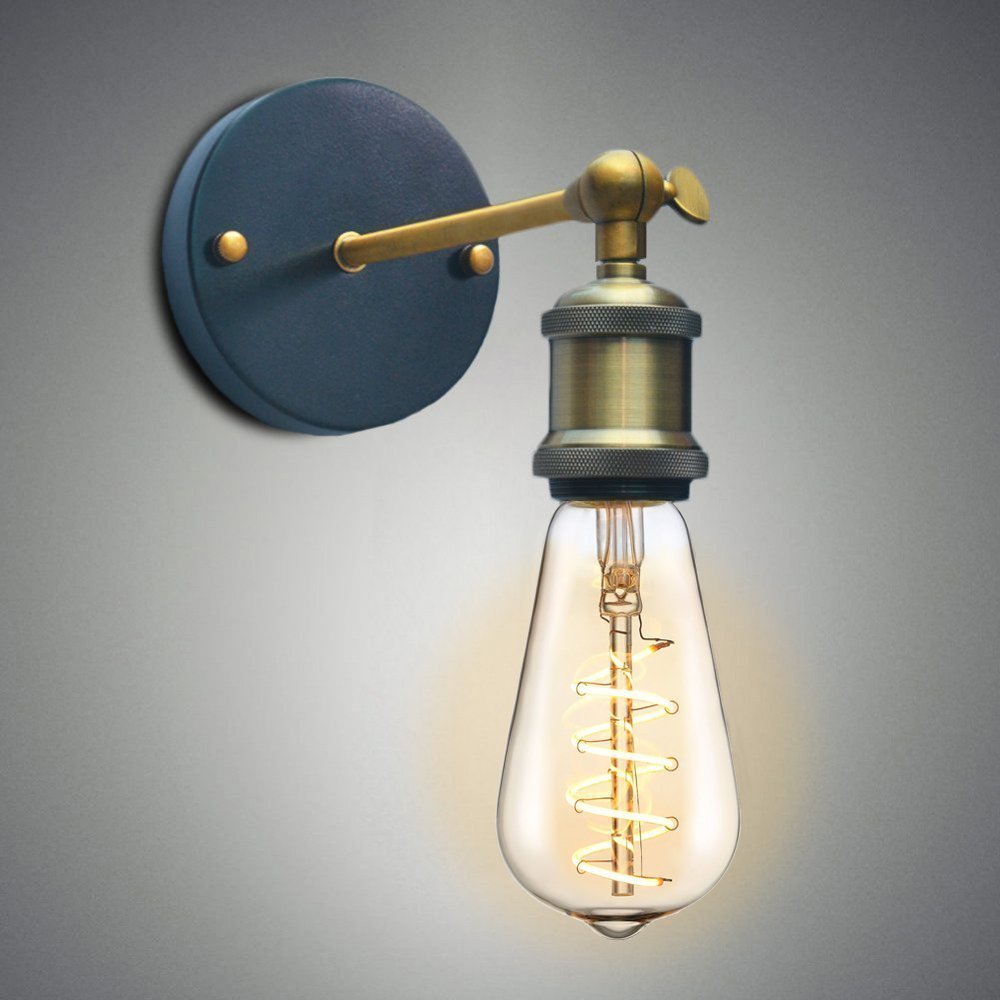 Spiral LED Filament Bulb ST64 Gold Tinted Glass 4 watt-Starry Night