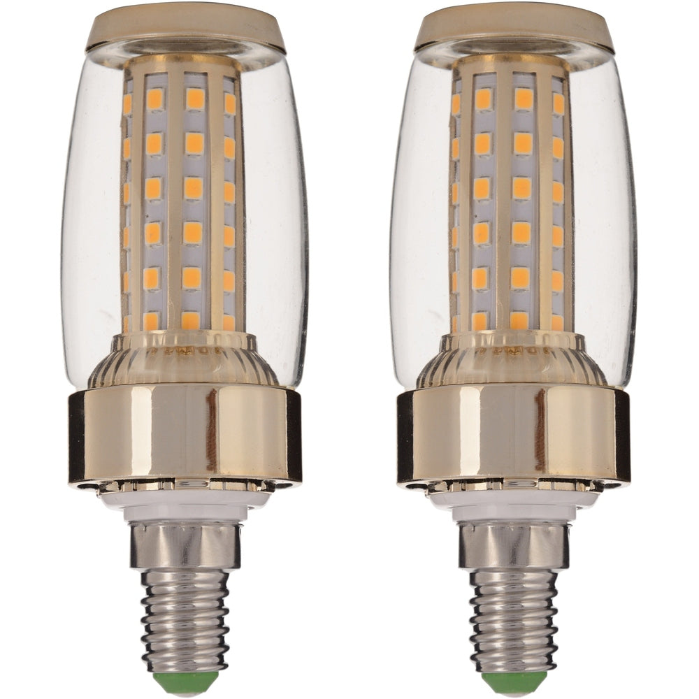 9 Watt E14 Warm White LED Bulb Non-Dimmable, Pack Of 2-Starry Night