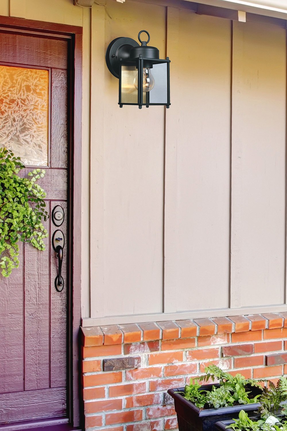 Indoor/Outdoor Classic Black Wall Light