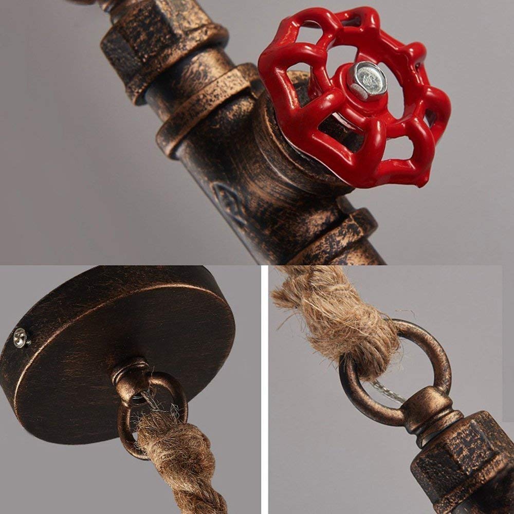 Vintage Hemp Rope E27 Pendant Light - Bronze-Starry Night