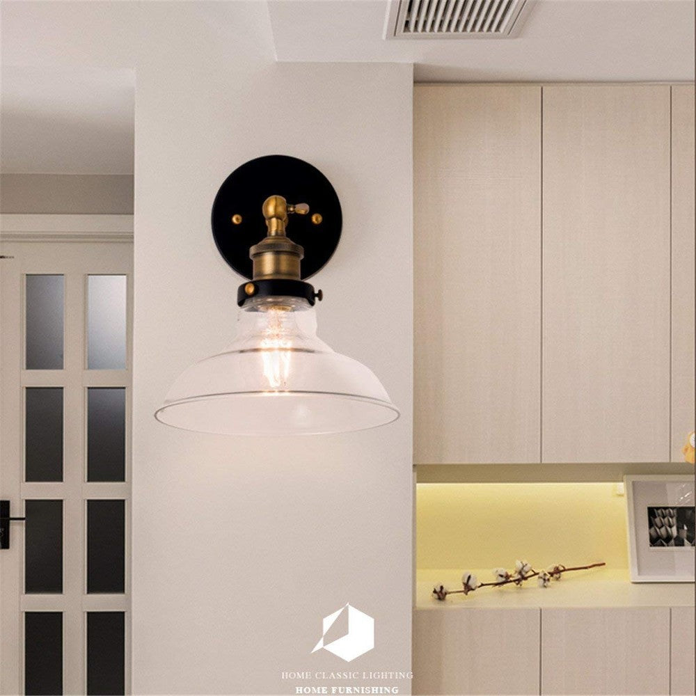 Industrial Clear Glass Wall Light-Starry Night