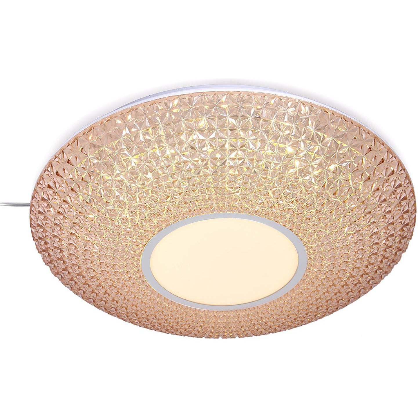 LED Rose Gold Decorative Ceiling Light with Acrylic Shade 2 in 1 Colour 20 watt-Starry Night