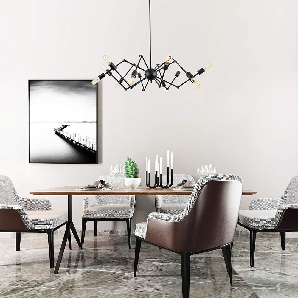 12-Light Spider Chandelier-Starry Night