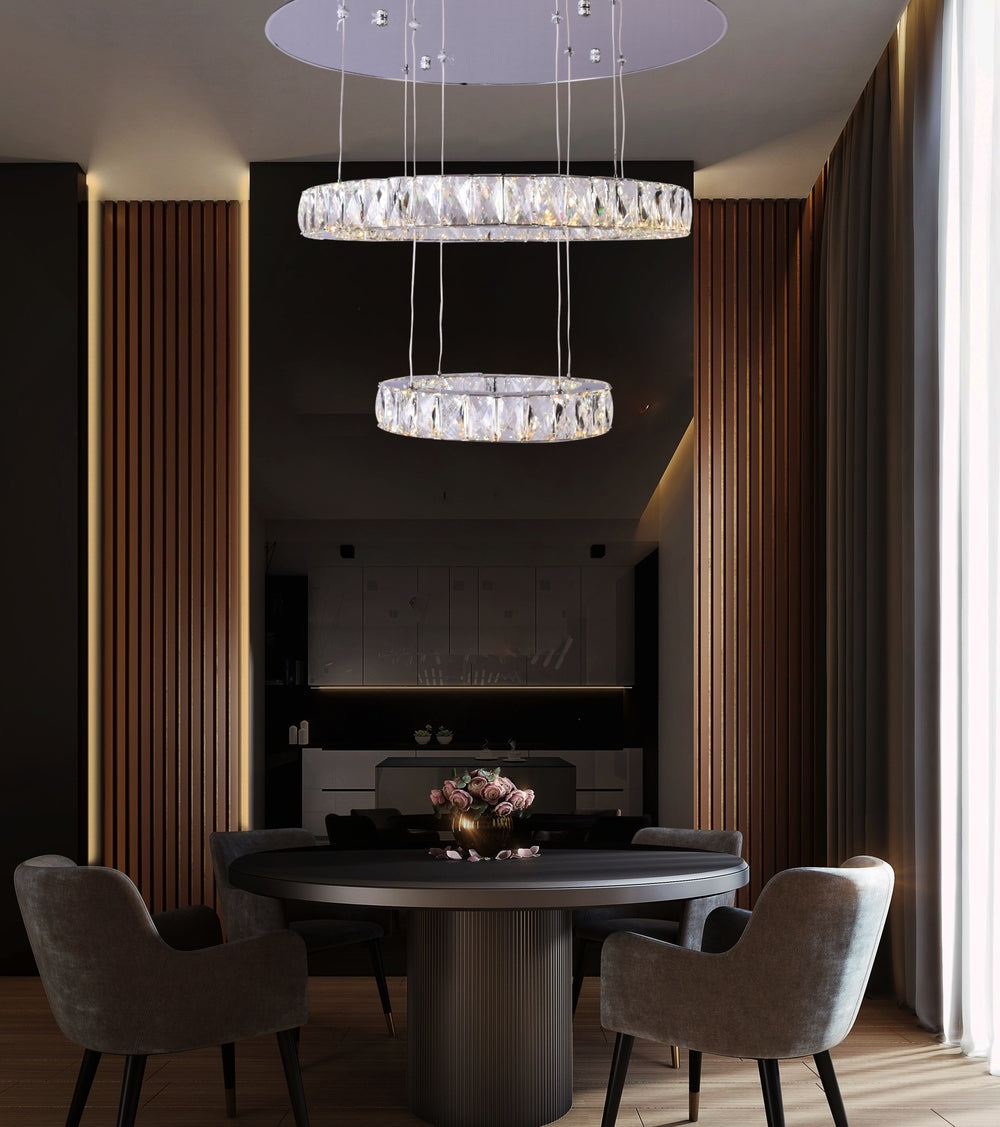 House of Rings LED 2 Ring Chandelier, Small