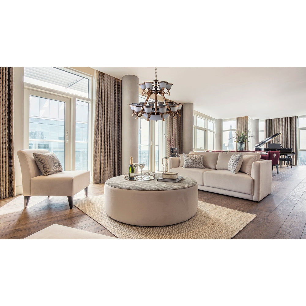 Brown 2 Layer Chandelier - 18 Lights-Starry Night