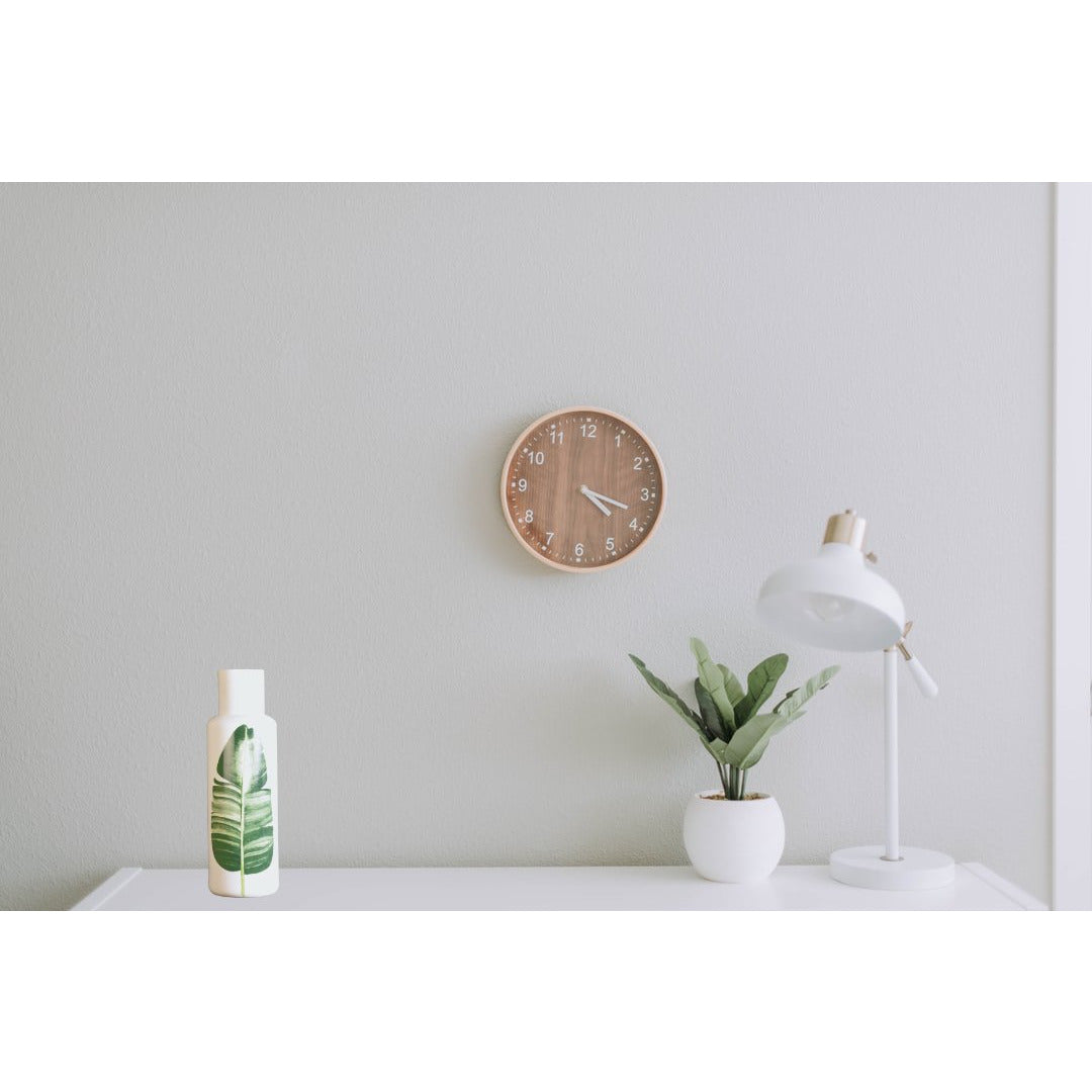 White Ceramic Vase with Leaf Print-Starry Night